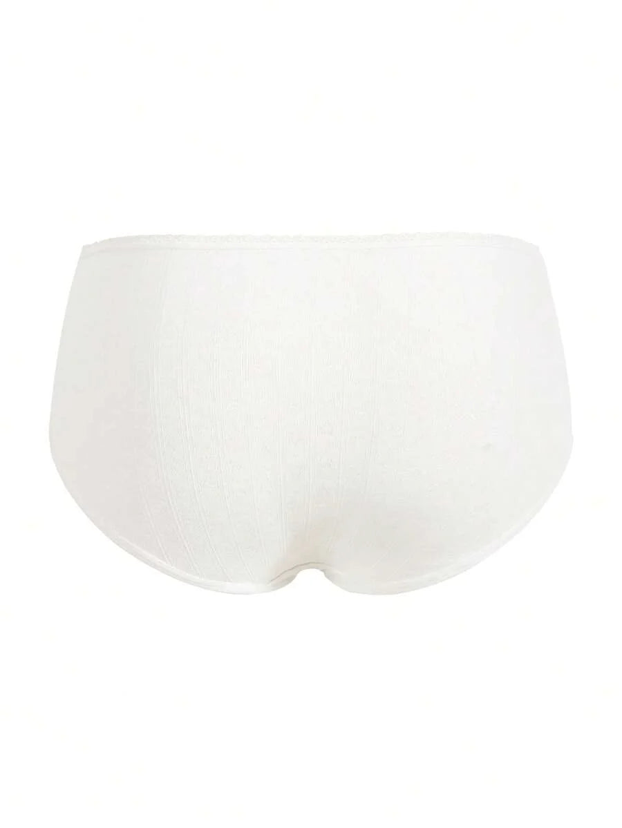 Maternity Lace Rib Casual Comfortable Briefs Soft Stretch Pregnancy Underwear for Women