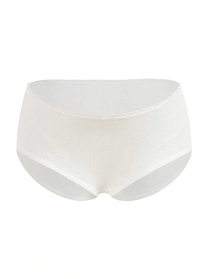 Maternity Lace Rib Casual Comfortable Briefs Soft Stretch Pregnancy Underwear for Women