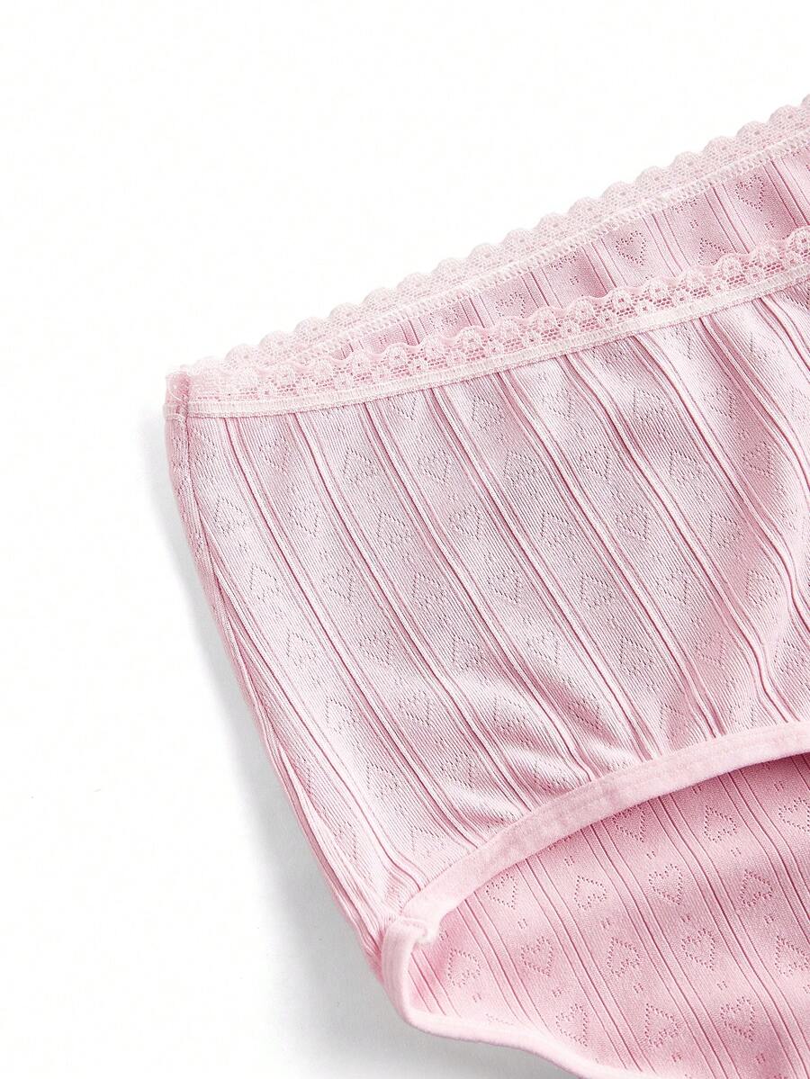 Maternity Lace Rib Casual Comfortable Briefs Soft Stretch Pregnancy Underwear for Women