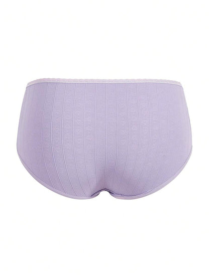 Maternity Lace Rib Casual Comfortable Briefs Soft Stretch Pregnancy Underwear for Women