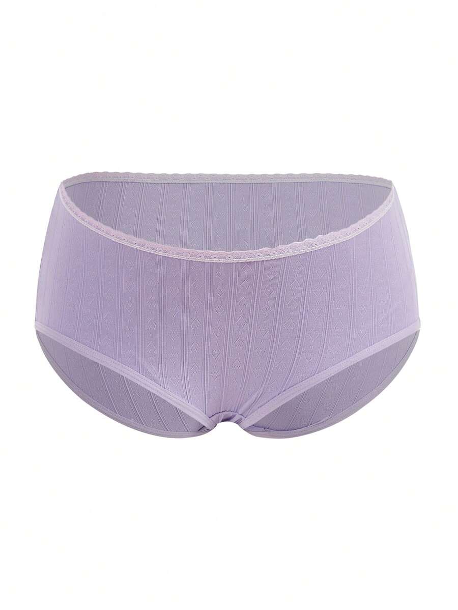 Maternity Lace Rib Casual Comfortable Briefs Soft Stretch Pregnancy Underwear for Women