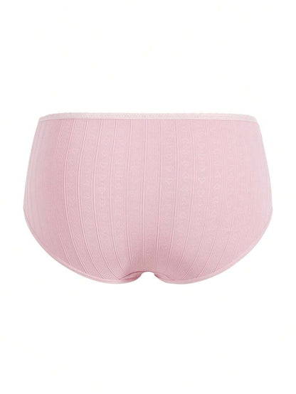 Maternity Lace Rib Casual Comfortable Briefs Soft Stretch Pregnancy Underwear for Women