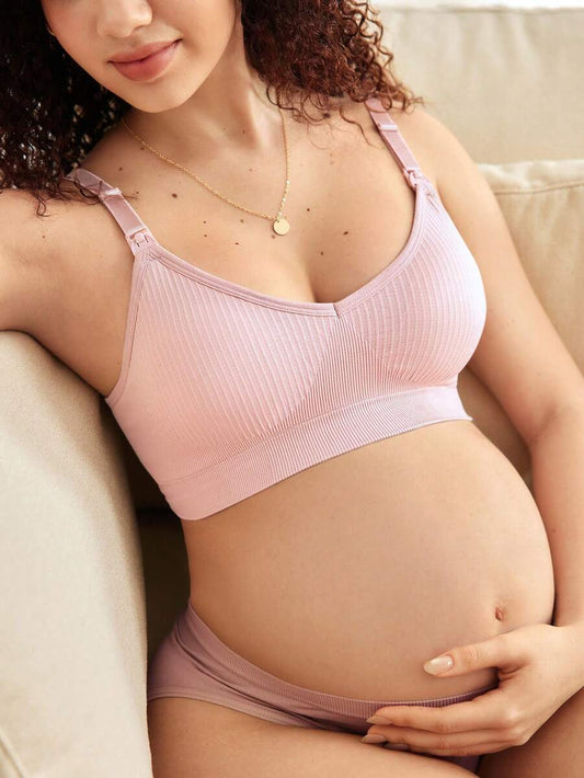Maternity Nursing Bra - Solid Color Minimalist Seamless Comfortable High Quality Breastfeeding