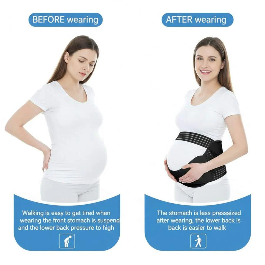 Maternity Support Belt - Adjustable Pregnancy Belly Band for Back & Pelvic Pain Relief