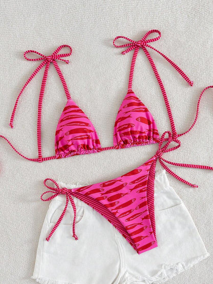 Swim Vcay Fashionable & Sweet Shoulderless Bikini With Side Bow, Wire-Free & Removable Pad, Sexy Women 2 Pieces Swimsuit For Beach & Airport For Summer Beach Vacation