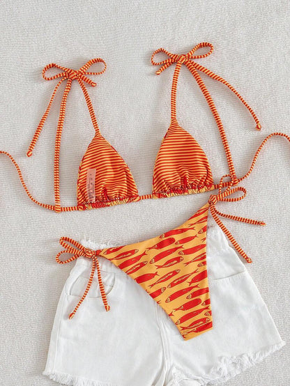Swim Vcay Fashionable & Sweet Shoulderless Bikini With Side Bow, Wire-Free & Removable Pad, Sexy Women 2 Pieces Swimsuit For Beach & Airport For Summer Beach Vacation