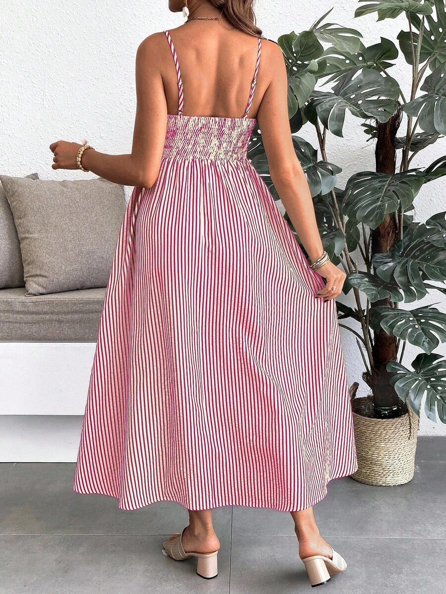 Maternity Summer Casual Striped A-Line Sleeveless Dress