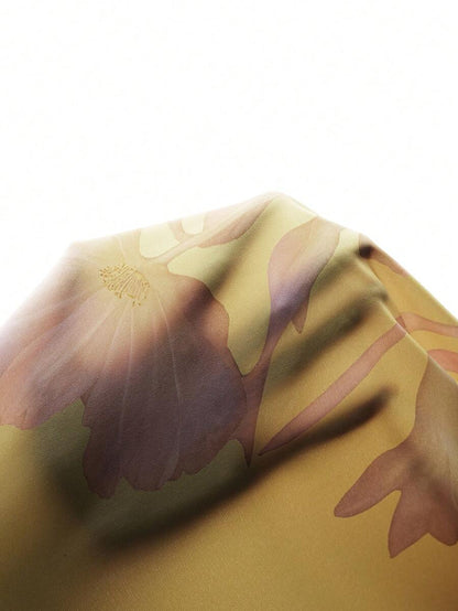 Floral Print Backless Halter Dress For Pregnant Women Summer Outfits Pregnancy Photoshoot Wedding Guest Elegant Dresses Yellow