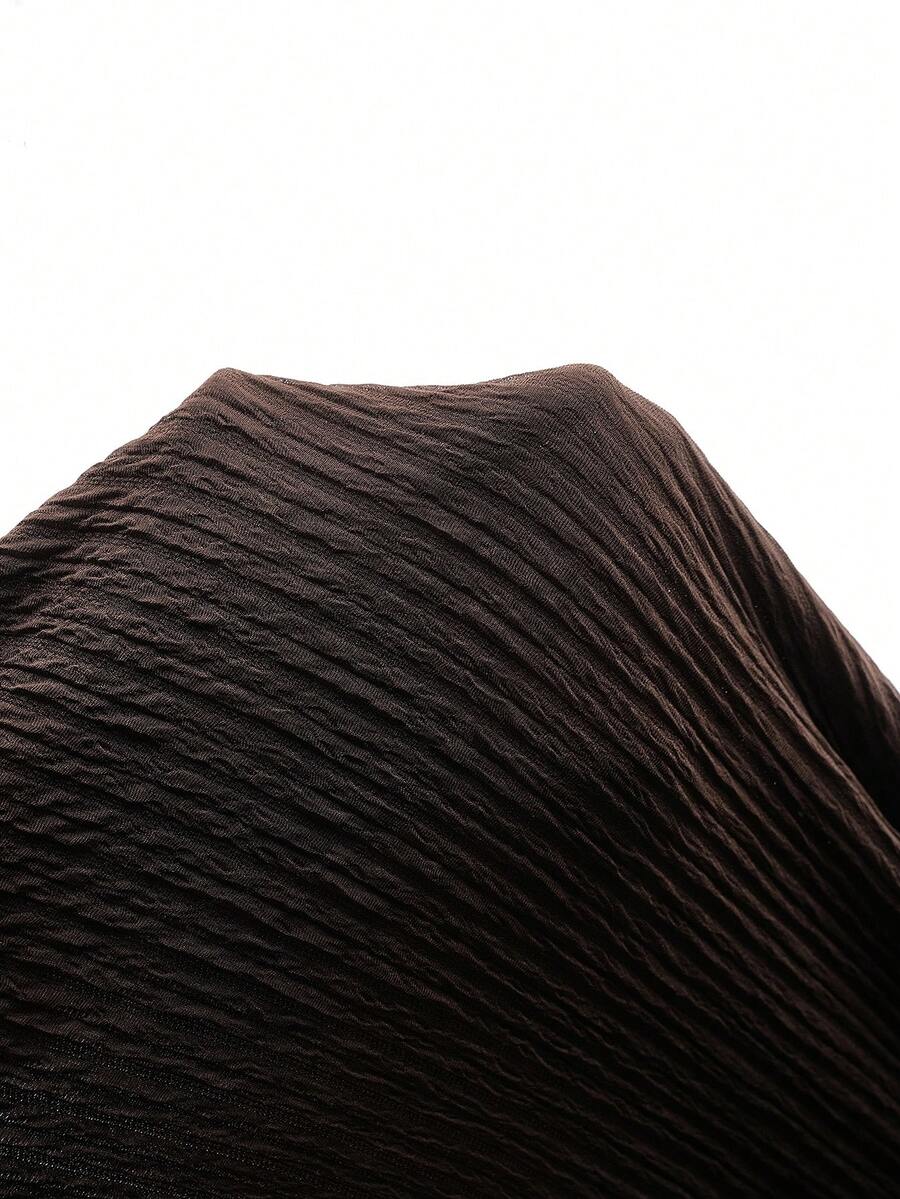 Pregnant Women Solid Color Metal Ring Decor Asymmetric Neckline Fitted Sleeveless Dress
