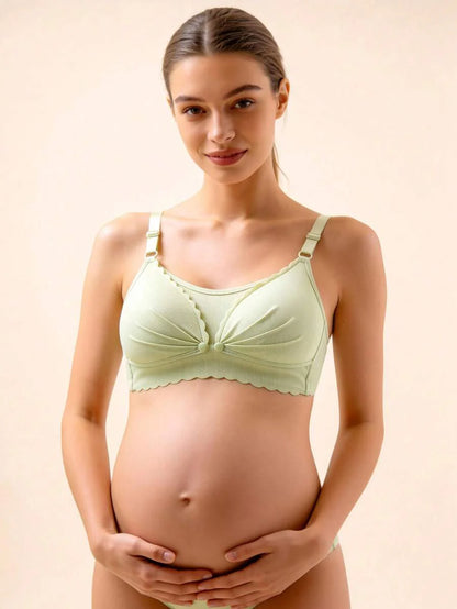 3PCS Maternity Nursing Bra Set Women Soft Skin Friendly Wireless Comfortable Breastfeeding Lingerie Bra
