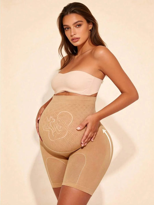 Maternity Shorts - Belly Support Mid-Thigh Yoga & Activewear Shorts