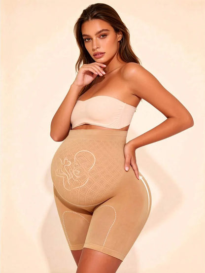 Maternity Shorts - Belly Support Mid-Thigh Yoga & Activewear Shorts