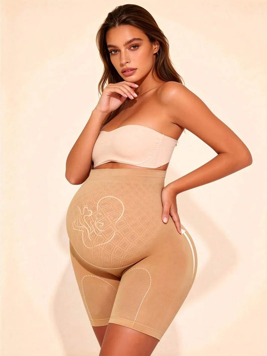 Maternity Shorts - Belly Support Mid-Thigh Yoga & Activewear Shorts