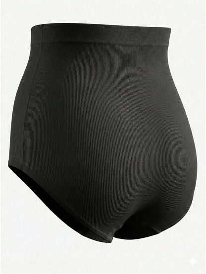 Plus Size Seamless Maternity Yoga Pants - Elastic Waistband Summer Support