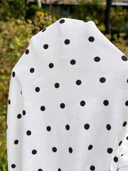 Polka Dot Halter Neck Maternity Top - Sexy Deep V Neck Sleeveless Summer Shirt for Pregnant Women - Slim Fit Black and White Maternity Outfit