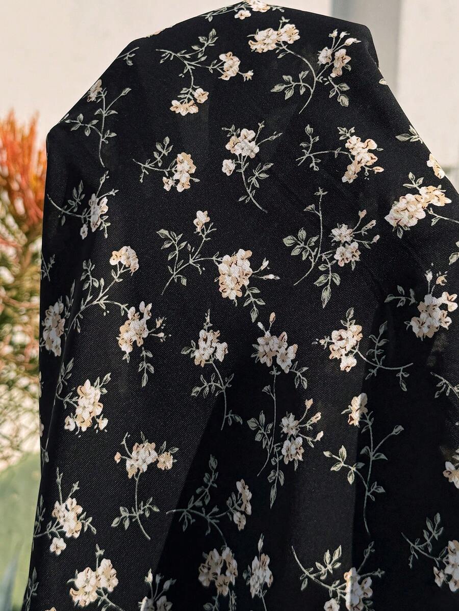 Black Floral Print Boho Maternity Jumpsuit - Sleeveless Scoop Neck High Waist Cami Romper for Summer Vacation and Casual Wear