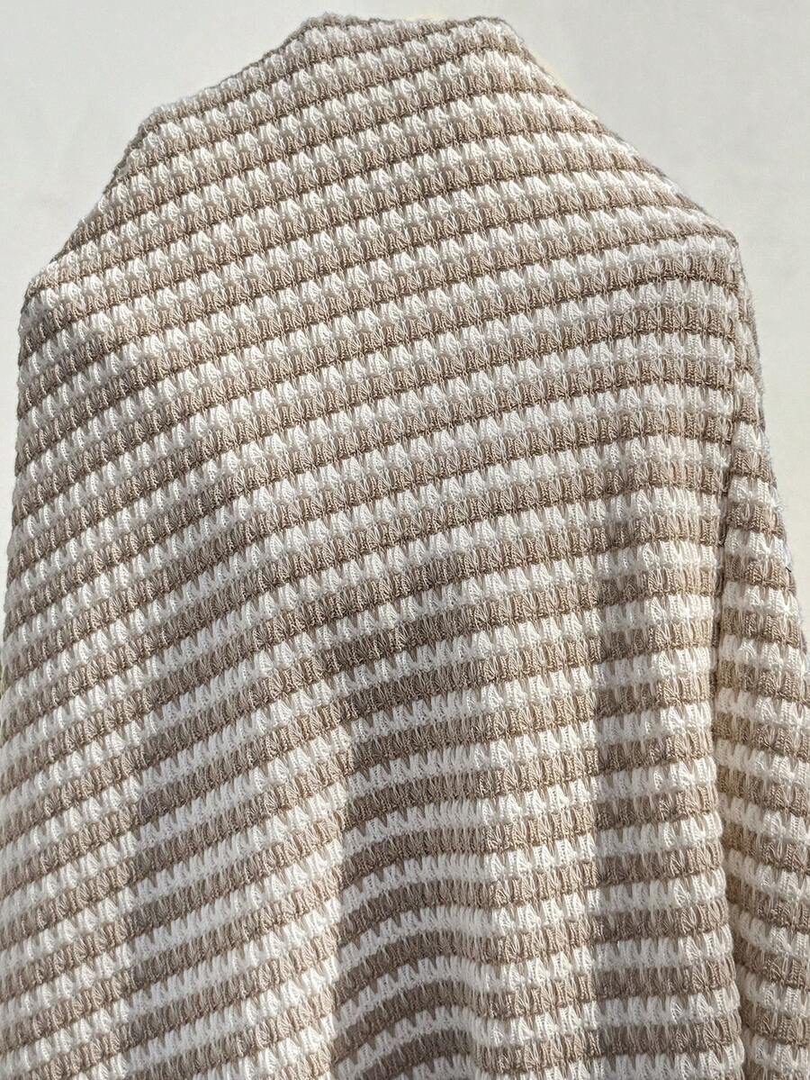 Khaki Striped Ruffled Slit Maternity Dress, Stylish For Dates, Maternity Wear, Maternity Dresses, Maternity-Friendly Clothing, Summer Maternity Wear, Best Maternity Wear, Beach Vacation, Summer Leisure Vacation.