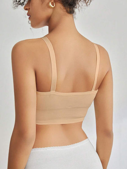 Seamless Grey Maternity and Nursing Bra - Wireless Knitted Comfort Crop Top with Adjustable Straps for Daily Wear