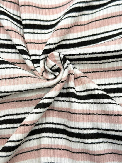 Maternity Striped Casual Camisole - Spaghetti Strap, Slim Fit, Ruched, Pink
