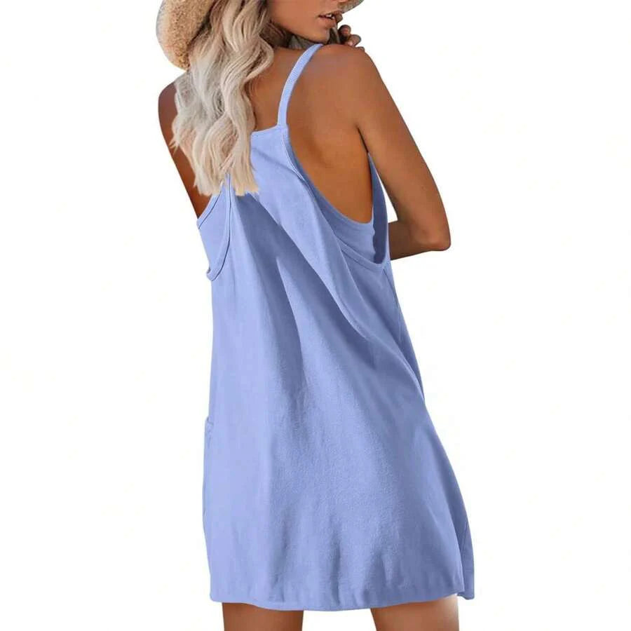 Women’s Tennis Dress with Shorts – Sleeveless Athletic Mini Dress
