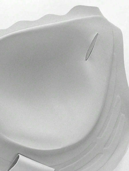 Grey Seamless Nursing Bra - Comfortable Wireless Maternity Bralette with Adjustable Straps and Medium Support Knitted Fabric