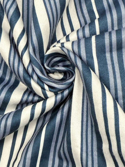 Dusty Blue Striped Maternity Halter Neck Camisole - Slim Fit Cold Shoulder Summer Tank Top - Chic Casual Sleeveless Pregnancy Top
