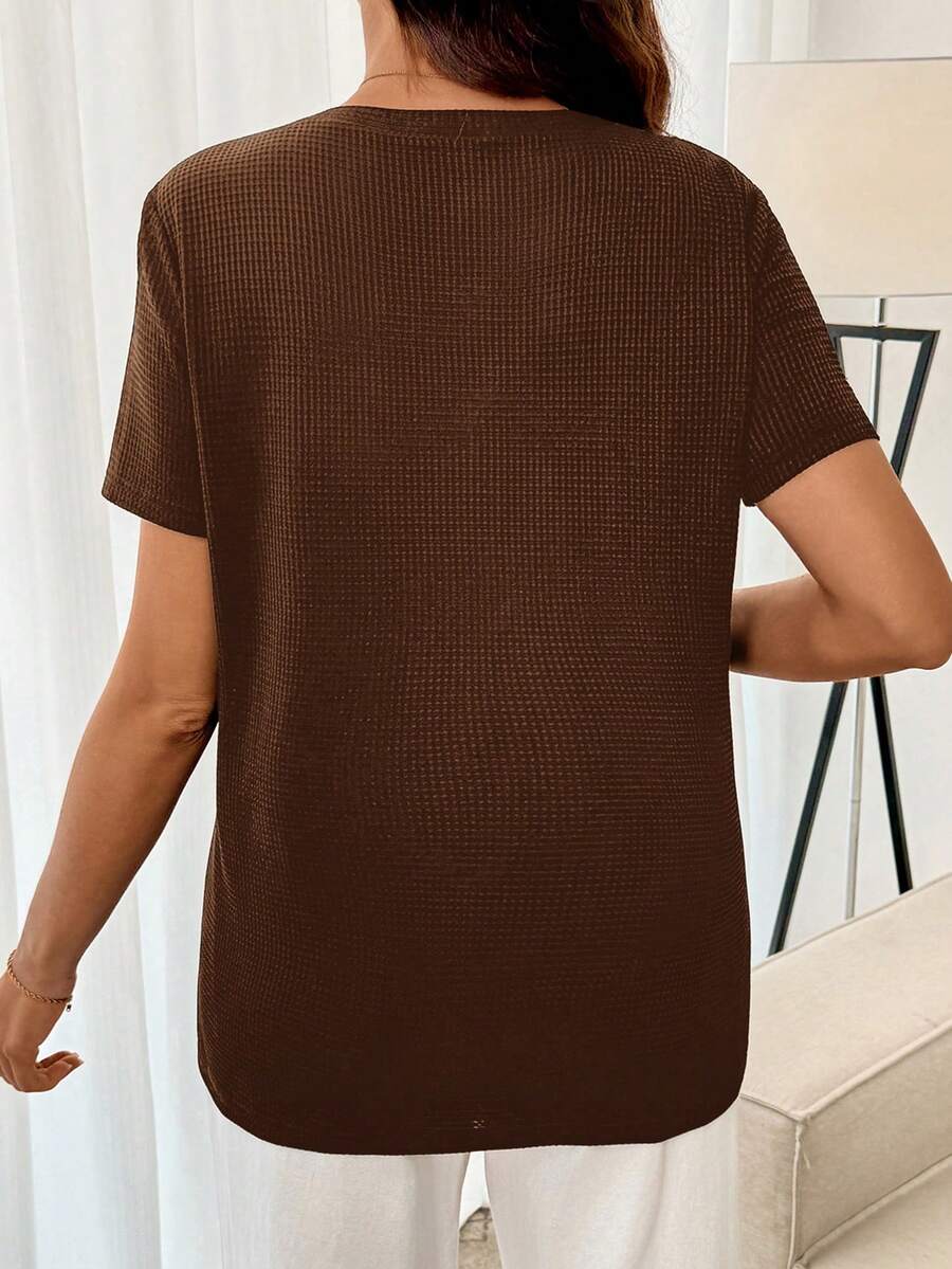 Maternity Nursing Top – Casual Short Sleeve Summer Shirt