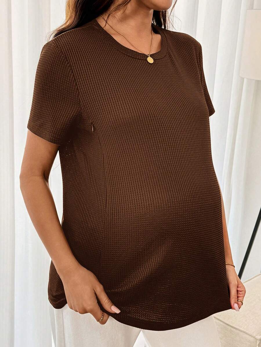 Maternity Nursing Top – Casual Short Sleeve Summer Shirt