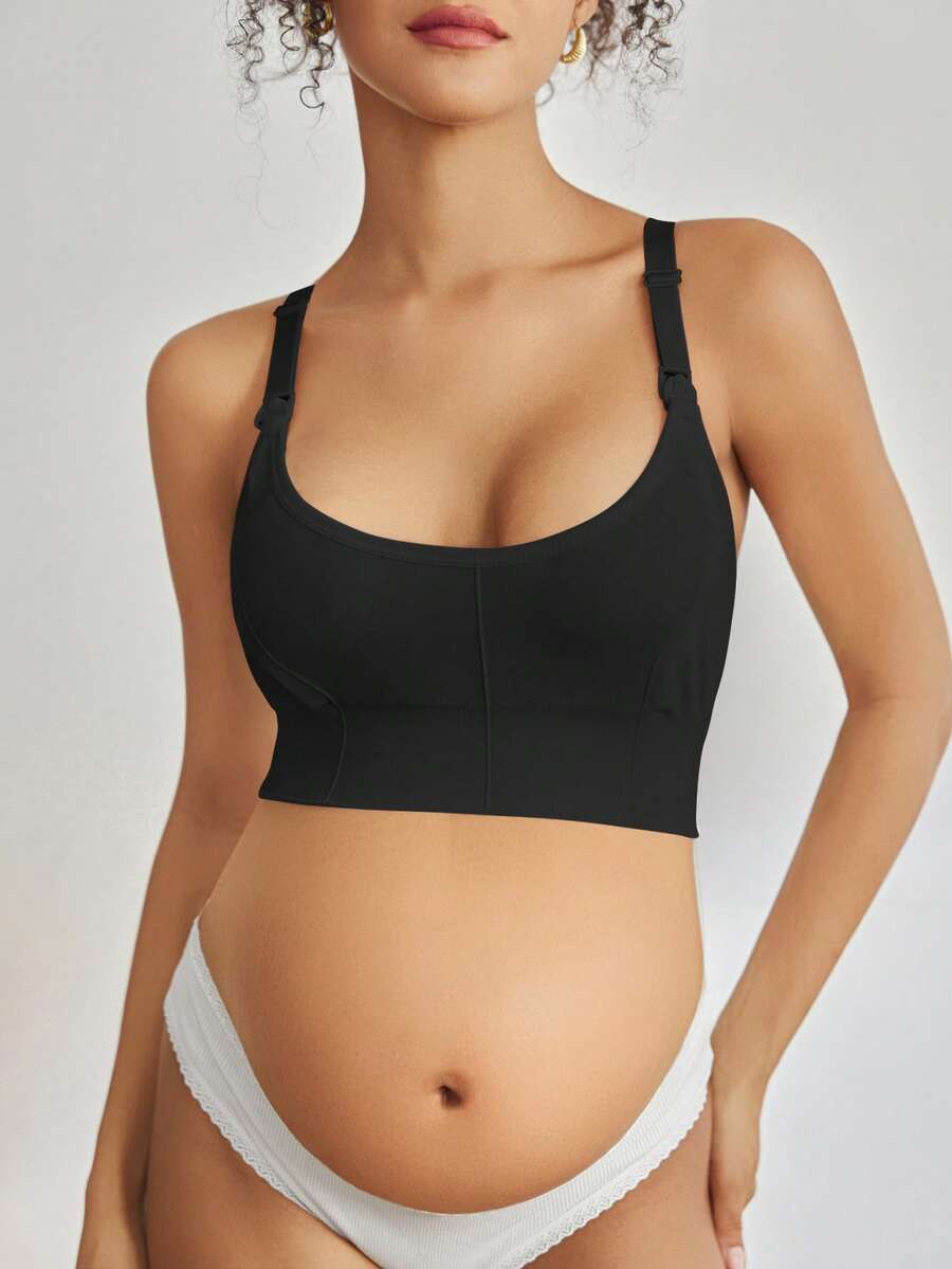 3-Pack Seamless Nursing Bra Set - High Rise Wireless Maternity Bras with Adjustable Straps and Medium Stretch