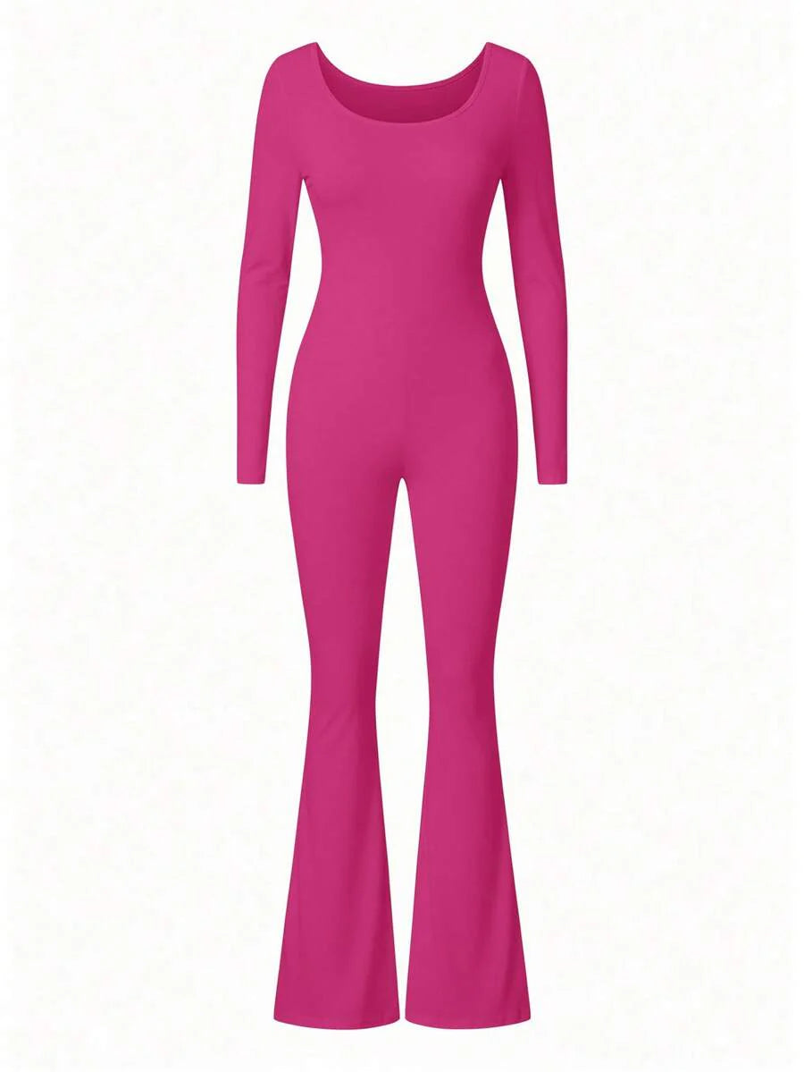 Maternity Long Sleeve Jumpsuit, Tight & Comfortable Casual Outfit