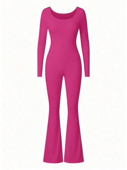 Maternity Long Sleeve Jumpsuit, Tight & Comfortable Casual Outfit