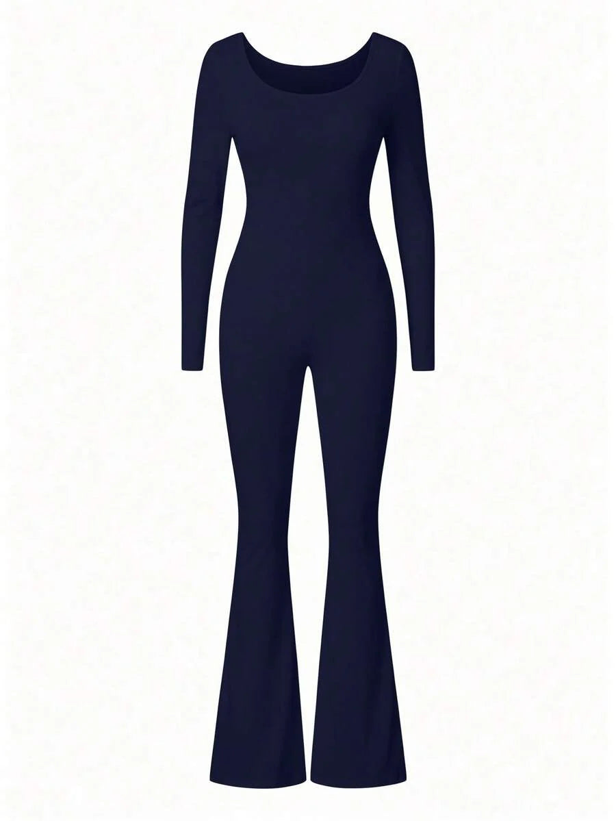 Maternity Long Sleeve Jumpsuit, Tight & Comfortable Casual Outfit
