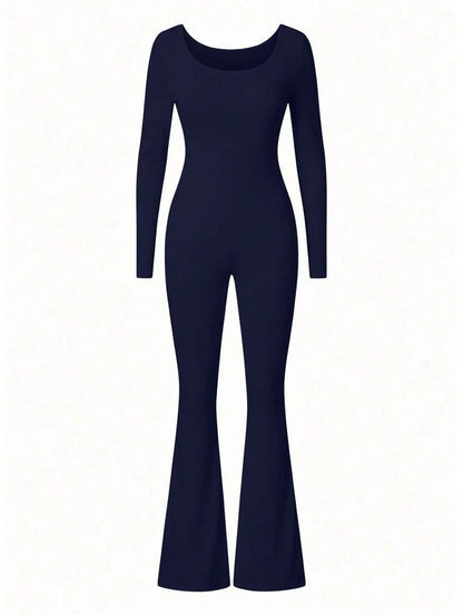 Maternity Long Sleeve Jumpsuit, Tight & Comfortable Casual Outfit