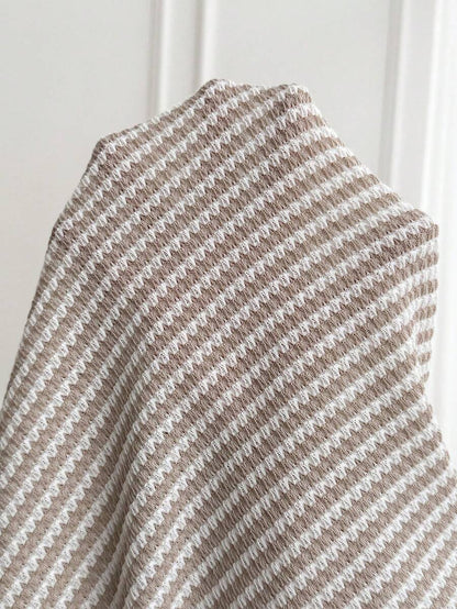 Plus Size Maternity Striped Cami Dress - Spaghetti Strap, Cold Shoulder, Cut Out, Slim Fit, Apricot