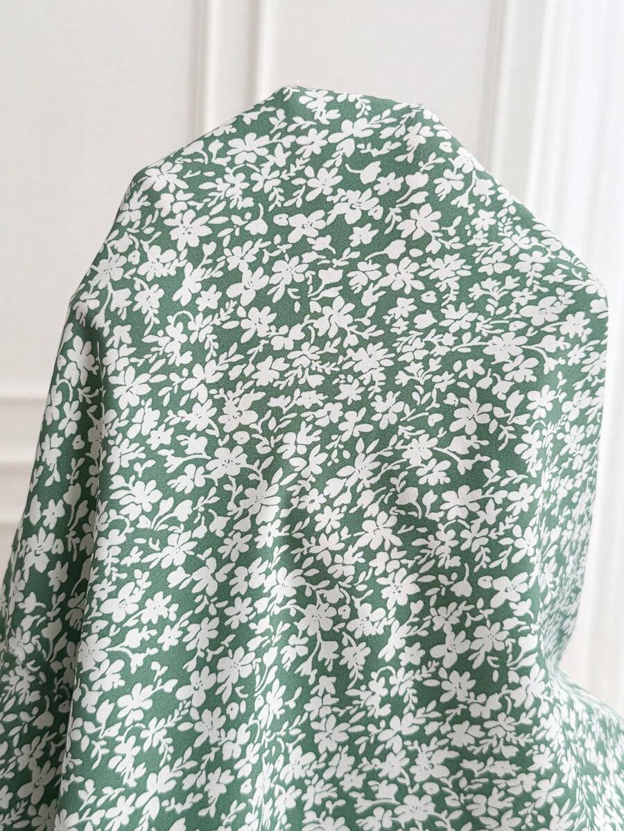 Plus Size Maternity Floral Sundress - Spaghetti Strap, Cold Shoulder, Backless, Short, Green