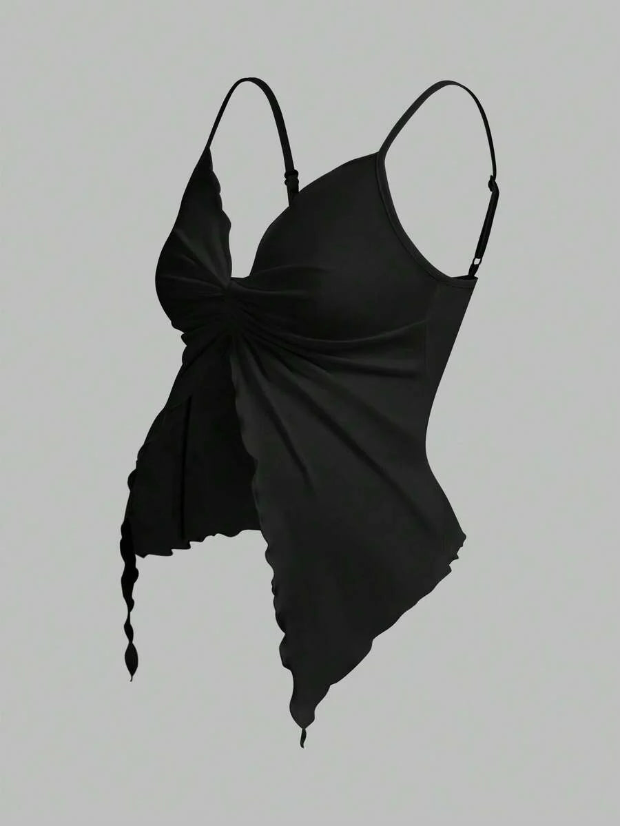 2-Piece Maternity Camisole Set – Front Twist Summer Top