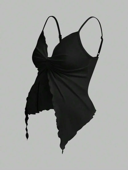 2-Piece Maternity Camisole Set – Front Twist Summer Top