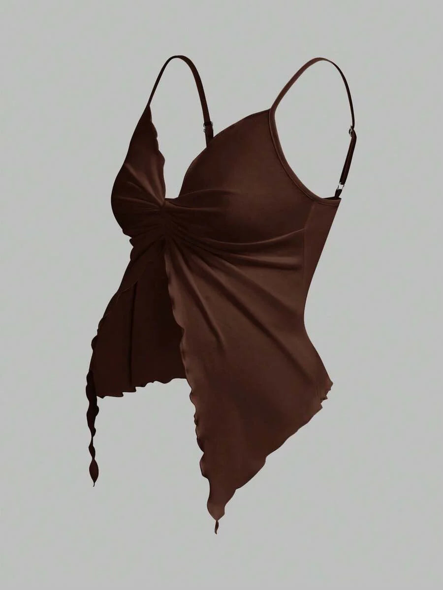 2-Piece Maternity Camisole Set – Front Twist Summer Top