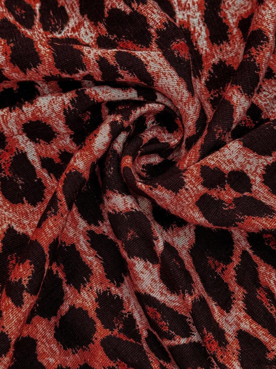 Maternity Sexy Halter Backless Leopard Print Top and Shorts 2 Piece Set Slim Fit Red Holiday Summer Outfit