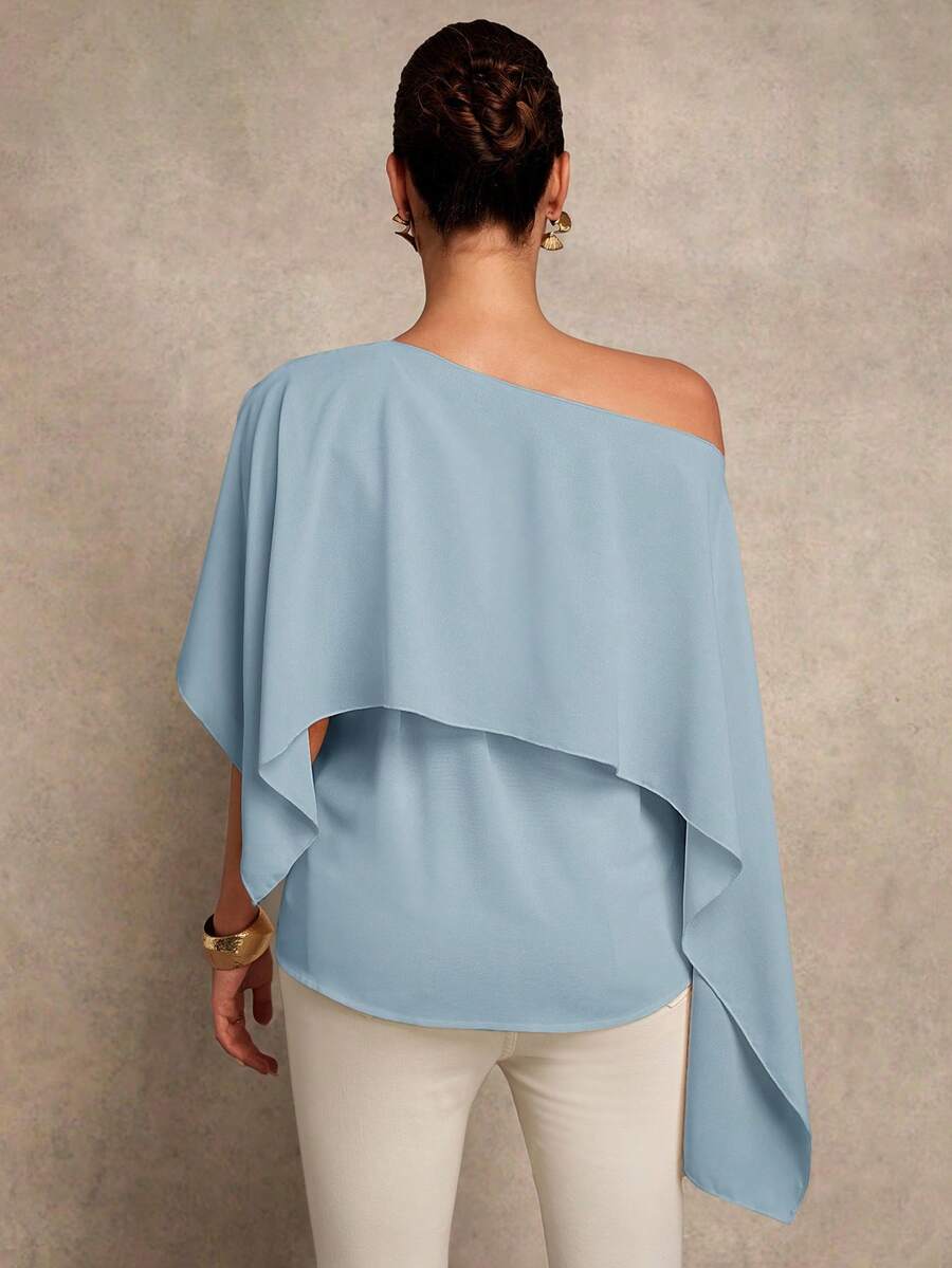 Maternity Shirt - Asymmetrical Neck Twist 2 In 1 Elegant, Apricot