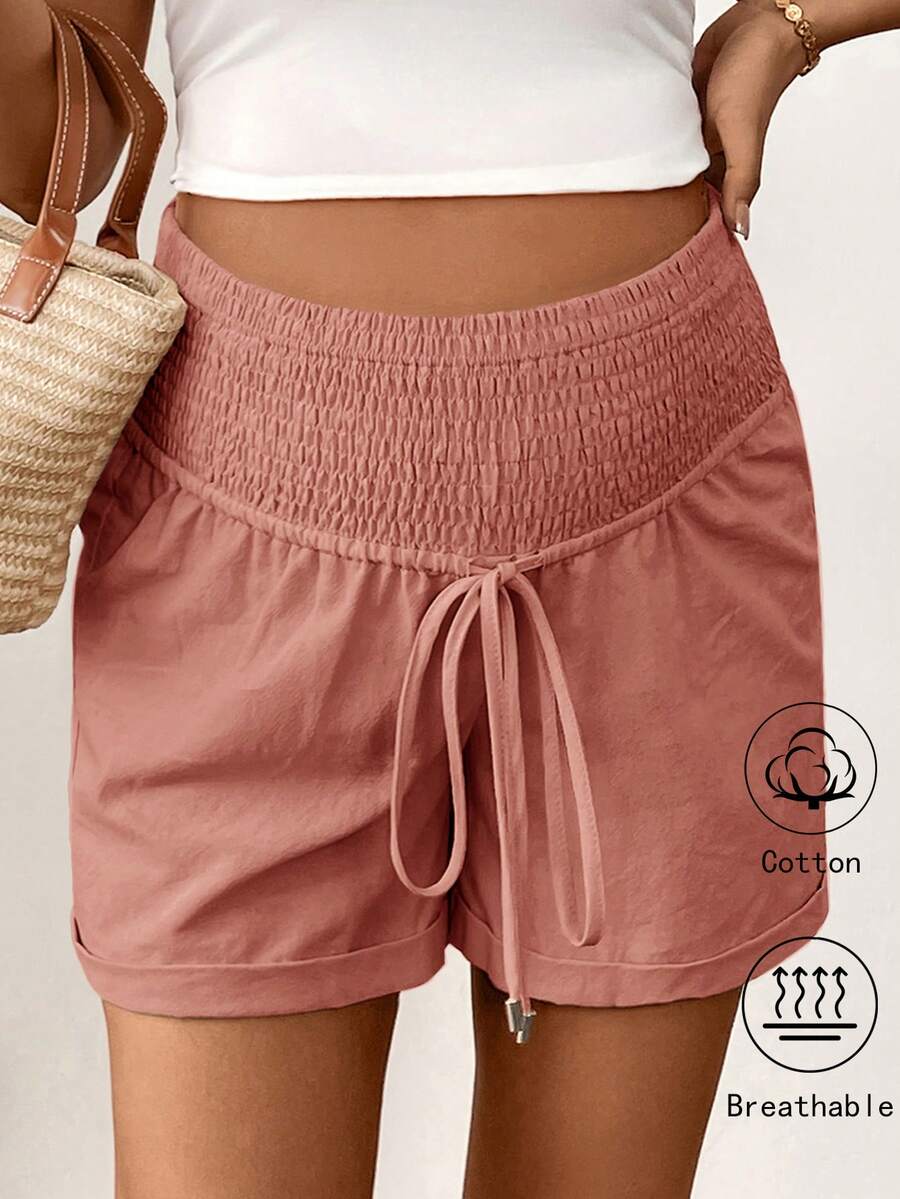 Women's Cotton Linen Casual Beach Shorts with Drawstring Waist and Pockets, Loose Fit Army Green Summer Track Shorts for Country Concerts