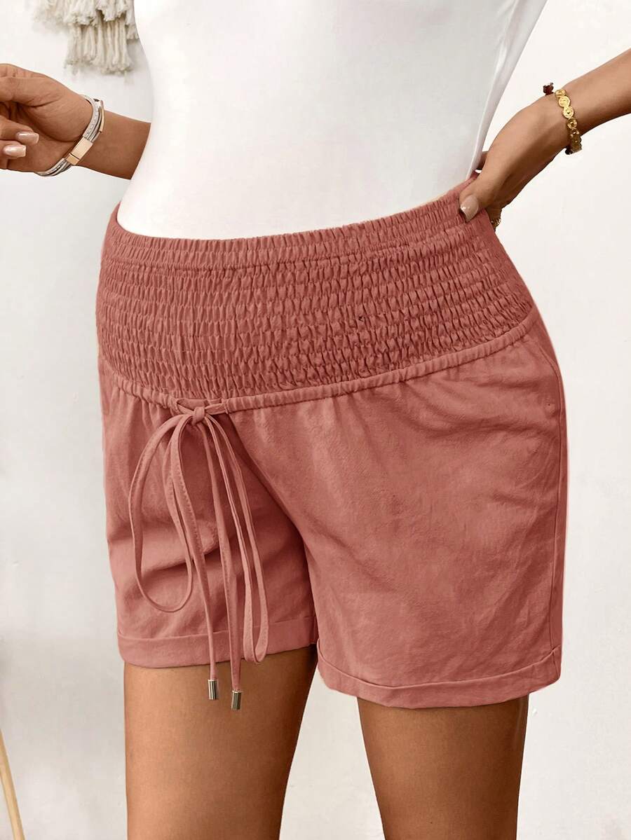 Women's Cotton Linen Casual Beach Shorts with Drawstring Waist and Pockets, Loose Fit Army Green Summer Track Shorts for Country Concerts