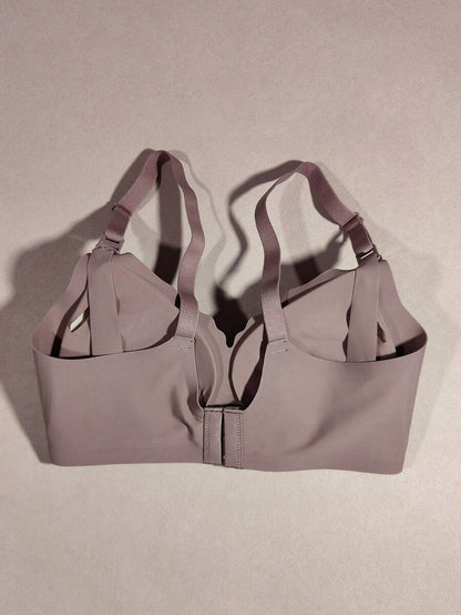 White Seamless Nursing Bra for Pregnancy & Postpartum, Wireless Backless Maternity Bralette with Adjustable Straps & Light Support