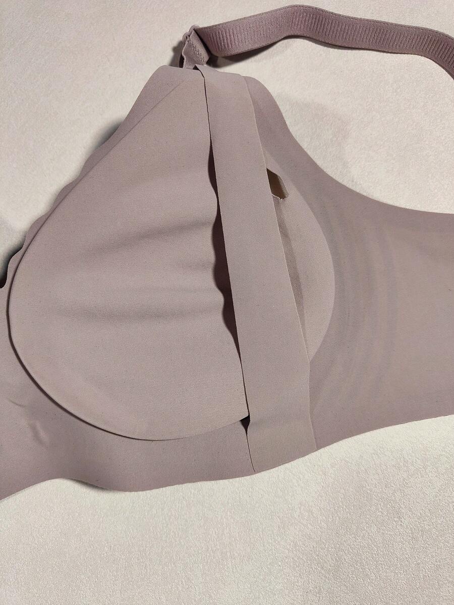 White Seamless Nursing Bra for Pregnancy & Postpartum, Wireless Backless Maternity Bralette with Adjustable Straps & Light Support