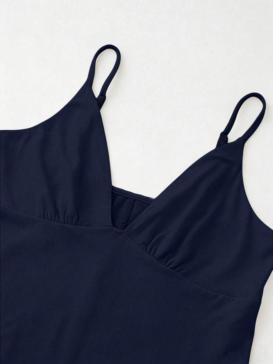 Elegant Black Deep V Neck Sleeveless Bodysuit, High Stretch Slim Fit Office Layering Top, Chic Plain Maternity Friendly Bodysuit