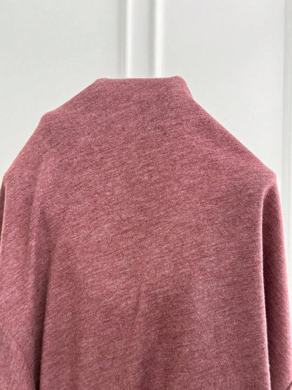 Plus Size Maternity Top - V Neck, Short Sleeve, Drawstring Knot, Slim Fit, Pink