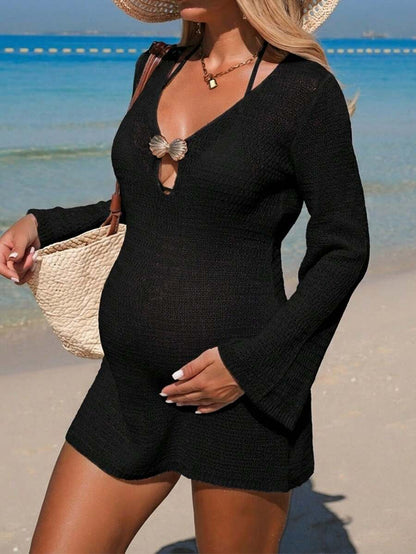 Maternity Knit Shell Cover-Up - Summer Beach Vacation