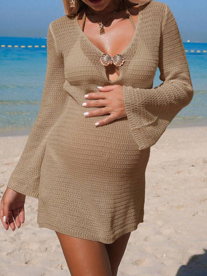 Maternity Knit Shell Cover-Up - Summer Beach Vacation