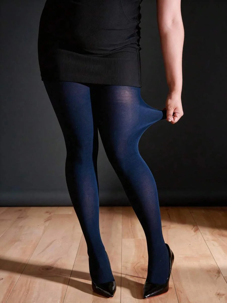 Maternity Tights 300D - Black Semi Sheer Pantyhose Apricot Soft Opaque, Fall Indoor Outdoor
