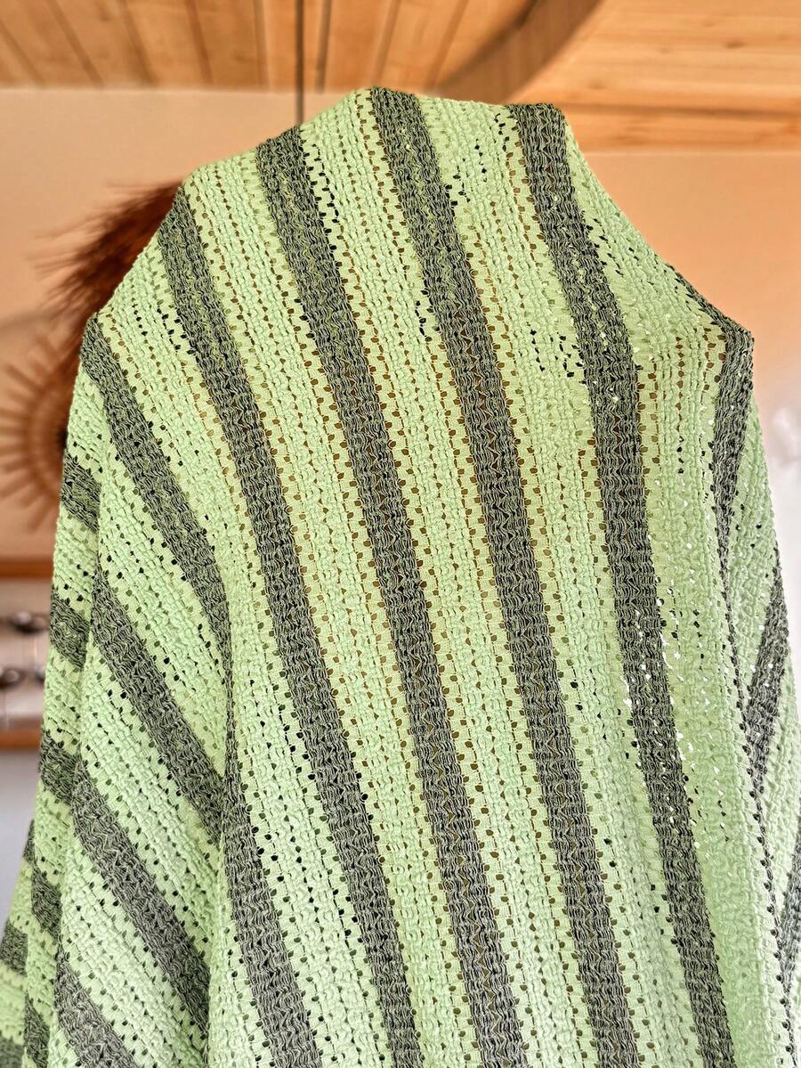 Maternity Striped Round Neck Casual Sleeveless Dress Zigzag Dress Striped Dress Knitted Dress Midi Dress Green Stripe Dress Summer Dresses For Women Brunch Dresses For Women High Neck Summer Dress Brighton Dress